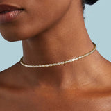Oval Crystal Tennis Choker Necklace Zirconia Collar Chain Wedding Jewelry N135