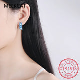 Natural Topaz 925 Silver Stud Earrings Women Gemstone Jewelry