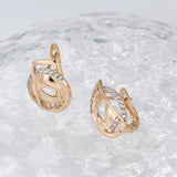 Rose Gothic Zircon Piercing Earrings 585