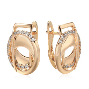 Rose Gothic Zircon Piercing Earrings 585