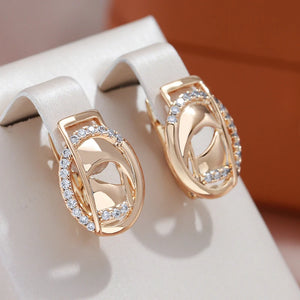 Rose Gothic Zircon Piercing Earrings 585