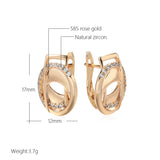 Rose Gothic Zircon Piercing Earrings 585