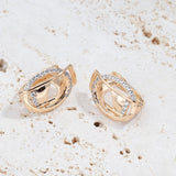 Rose Gothic Zircon Piercing Earrings 585