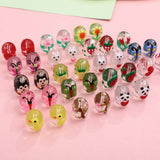 Colorful Butterfly Flower Kitten Glass Beaded Phone Chain Necklace