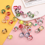 Colorful Butterfly Flower Kitten Glass Beaded Phone Chain Necklace