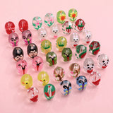 Colorful Butterfly Flower Kitten Glass Beaded Phone Chain Necklace