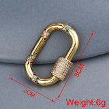 Copper Micro Pave Zirconia Oval Heart Clasps Hooks for Jewelry Making