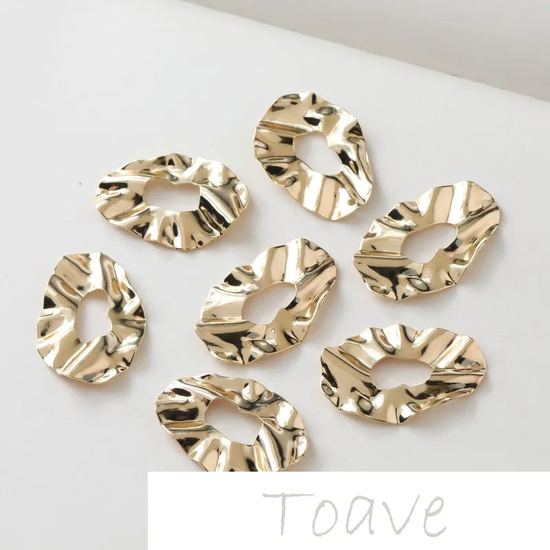 Hollow Wave Copper Pendant Hanging Plated DIY Earring Necklace
