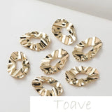Hollow Wave Copper Pendant Hanging Plated DIY Earring Necklace