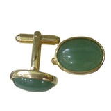 Oval Silver Cufflinks for Men's Shirt Wedding Business