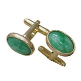 Oval Silver Cufflinks for Men's Shirt Wedding Business