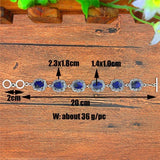 Lapis Lazuli Stone Bracelet Plum Flower Vintage Antique Silver Jewelry