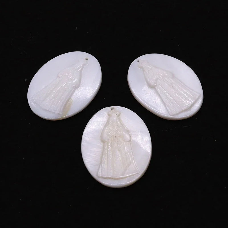 Natural Mother of Pearl Shell Pendant for Jewelry Making