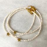 Natural Pearl Star Pendant Bracelet, Boutique Jewelry