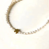 Natural Pearl Star Pendant Bracelet, Boutique Jewelry