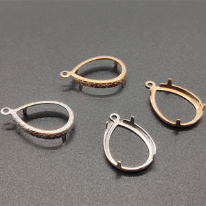 Metal Claw Setting for Crystal Stone Lace Empty Navette Shape