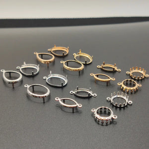 Metal Claw Setting for Crystal Stone Lace Empty Navette Shape