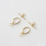 18K Gold-Plated Oval OT Buckle DIY Bracelet Necklace Connector