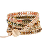 Pietersite Wrap Bracelet Tiger Eye Mix Stone Hand Jewelry