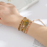 Pietersite Wrap Bracelet Tiger Eye Mix Stone Hand Jewelry