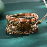 Pietersite Wrap Bracelet Tiger Eye Mix Stone Hand Jewelry