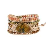 Pietersite Wrap Bracelet Tiger Eye Mix Stone Hand Jewelry