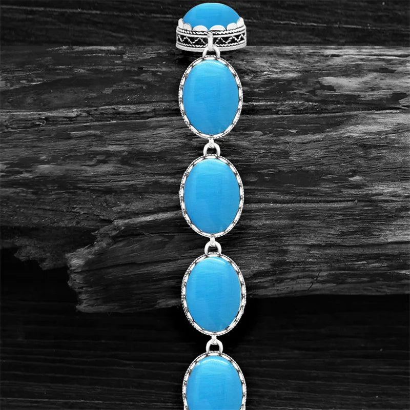 Pink Opal Strand Bracelet Flower Bead Antique Silver Plated Jewelry