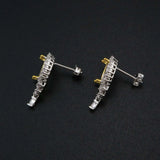Sterling Silver Oval Prong Bezel Earring Settings for Gemstone