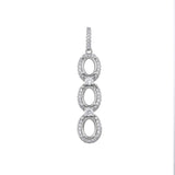 Rose Plated Oval Prong Pendant Setting 925 Silver