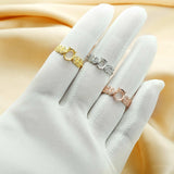 Rose Plated Sterling Silver Oval Prong Ring Setting