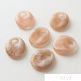 10pcs Oval Resin Blooming Hollow Pendant Ear Stud DIY Material