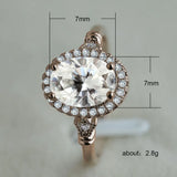 Big Oval Rhinestone Ring for Women Wedding