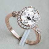 Big Oval Rhinestone Ring for Women Wedding