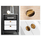 Crystal Stone Slice Drawer Cabinet Pulls Knobs Brass Handle