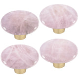 Crystal Stone Slice Drawer Cabinet Pulls Knobs Brass Handle