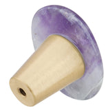 Crystal Stone Slice Drawer Cabinet Pulls Knobs Brass Handle