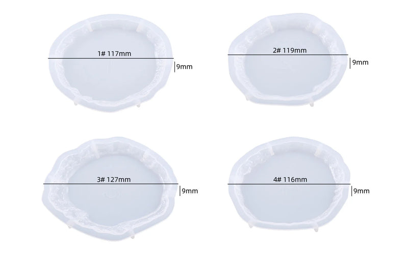 Silicone Coaster Mold DIY Epoxy Resin Irregular Tray Cup Pad