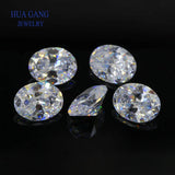 5A Loose CZ Oval Stone Synthetic Gems Cubic Zirconia 2x3~18x25mm