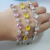 Zircon Gemstone Bracelet 925 Silver Women's Jewelry