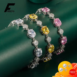Zircon Gemstone Bracelet 925 Silver Women's Jewelry