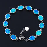 Orange / Fire Opal Oval Bracelet for Women