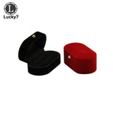 Oval Single Double Ring Jewelry Box Proposal Wedding Pair Ring Earring Storage