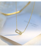 Oval Smart Necklace Female Personality Student Chain Wild Pendant