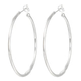 Sparkle Heart Circle Earrings Crystal 925 Sterling Silver Women Gift