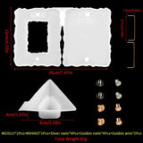 Resin Epoxy Mold Oval Square Photo Frame DIY Jewelry Silicone Mould with Stand