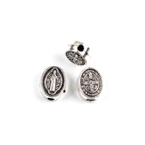 Oval St Benedict Beads Religious Metal Jewelry Findings