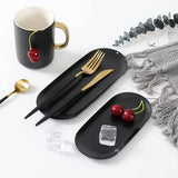 Oval Storage Tray Cosmetic Candles Serving Buffet Plate Decoration