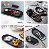 Oval Storage Tray Cosmetic Candles Serving Buffet Plate Decoration