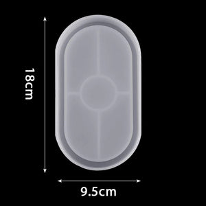 Oval Tray Resin Mold Ashtray Coaster Silicone Epoxy Mould Plate Casting