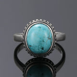 Turquoise Vintage 925 Silver Rings for Women - Fine Jewelry